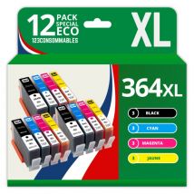 123CONSOMMABLES - 364XL - Cartouche d'encre Compatible avec HP 364 364XL pour Officejet 4620 4610 4622 Deskjet 3070A 3520 3524 Photosmart 5520 5510 