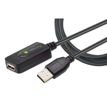 Techly IUSB-REP220TY3 câble USB USB 2.0 20 m USB A Noir