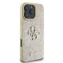 Étui Guess pour iPhone 16 Pro Max 6.9 or étui rigide Fixed Glitter Big 4G