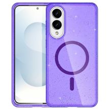 imoshion Coque Pailletée avec MagSafe pour Samsung Galaxy S25 Edge - Violet