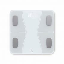 Balance Connectée Multifonctionnelle avec 16 Fonctions de Mesures Blanc