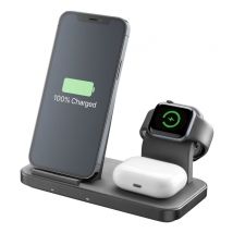 Cellularline TRIO WIRELESS CHARGER Support de charge sans fil 3en1 pour dispositifs Apple