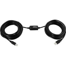 Deltaco USB-EX10MB câble USB USB 2.0 10 m USB A USB B Noir