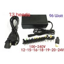 Riff Chargeur universel pour ordinateur portable 100 W avec connecteurs 13 pièces Noir