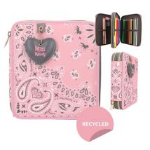 Miss Melody Estuche de 2 compartimentos con diseño de bandana y accesorios - Nuevo