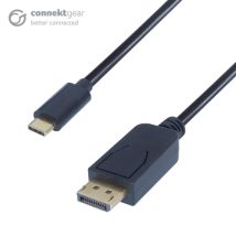 connektgear 26-2995 câble vidéo et adaptateur 2 m USB Type-C DisplayPort Noir