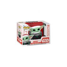 Figurine Funko Pop Star Wars Mando Holiday Grogu Pram