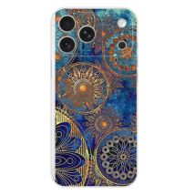 Coque en silicone - Compatible pour Apple iPhone 17 Pro Max - design mandalla bleu