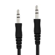 Cable de audio Jack 3,5 mm Auxiliar Sonido estéreo 3m LinQ - Negro - Nuevo