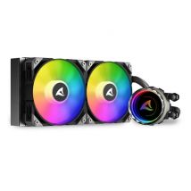 Sharkoon S80 RGB Boitier PC, Processeur Refroidisseur de liquide tout-en-un 12 cm Noir 1 pièce(s)