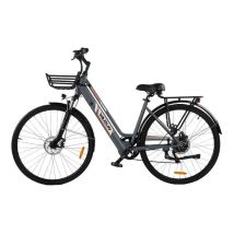 VéLo Électrique VARUN C700-8 | Vitesse Max 25 km/h | Autonomie 40 km | Moteur 250W | Batterie 36V 10Ah | Pneus 28 Pouces | Gris