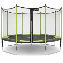 KANGUI Trampoline de jardin 365 cm + filet de sécurité JUMPI Vert/Noir 360