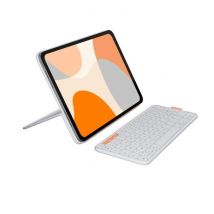 Custodia Tastiera Staccabile Logitech Flip Folio Grigio Chiaro per iPad Pro/Air 11 (M4/M5, M2/M3, 5a Gen.) - Nuovo