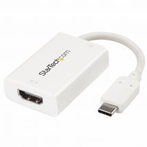StarTech.com Adattatore video da USB-C a HDMI con USB Power Delivery - M/F - 4K 60 Hz - Bianco - Nuovo