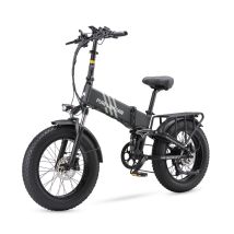 Bicicleta eléctrica plegable PURE UNICORN U4 de 1000 W y neumáticos anchos de 20 pulgadas con batería de 48 V y 15 Ah - Nuevo