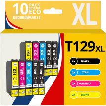 123CONSOMMABLES - T1295 - Pack 10 Cartouches compatibles avec EPSON T1295 XL pour Epson Stylus SX525WD SX535WD SX425W SX230W SX235W Stylus Office 