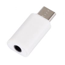 iLike AX6 USB-C (Type-C) vers adaptateur AUX femelle audio 3,5 mm blanc