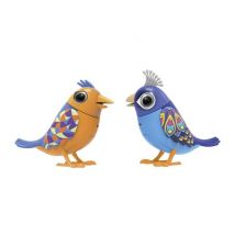 Personnage miniature - DIGIBIRDS - Pack de 2 oiseaux intéractifs colorés - 60 chansons - Piles incluses. A partir de 3 ans