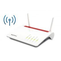 Box FRITZ! 6890 LTE INT routeur sans fil Gigabit Ethernet Bi-bande (2,4 GHz / 5 GHz) 4G Rouge, Blanc