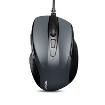 TECKNET UM013 Souris Filaire Ergonomique - 4 DPI durable anti-dérapante Confortable - Gris