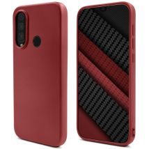 Moozy Lifestyle. Conçue pour Huawei P30 Lite, Vintage Pink - Coque en silicone liquide avec finition mate et doublure en microfibre douce