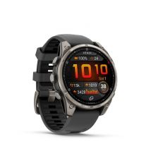Fenix 8 Pro - Montre connectée 47 mm, GPS intégré en Titanium et Silicone - Noir