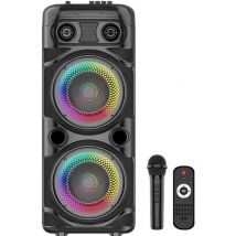 Altavoz Karaoke - INOVALLEY - KA123-XXL - Bluetooth V5.0 - 75 cm - 900 W - Negro - Nuevo