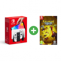 Switch OLED & Rayman Legends: Definitive Edition - console de jeux portables 17,8 cm (7 ) 64 Go Écran tactile Wifi Noir, Blanc