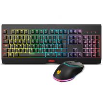 Krom KABALA clavier Souris incluse Jouer RF sans fil QWERTY Espagnole Noir