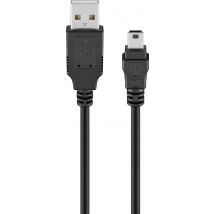 Goobay 93229 câble USB USB 2.0 0,3 m USB A Mini-USB B Noir