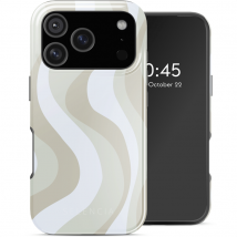 Selencia Coque arrière Vivid avec MagSafe pour Apple iPhone 17 Pro - Desert Waves Beige