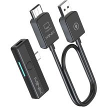 Trasmettitore e Ricevitore HDMI Senza Fili MINIX C1 Plus, Estensore HDMI Portatile con Connessione 2.4G/5GHz, Plug & Play per iPhone 15+/Laptop/PC/TV/