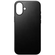 Coque pour iPhone 16 Plus Compatible MagSafe Antichocs en Cuir Noir
