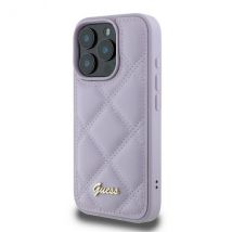 Étui Guess pour iPhone 16 Pro Max 6.9 violet étui rigide Quilted Metal Logo