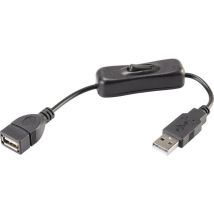 Renkforce RF-3322982 cable USB USB 2.0 0,25 m USB A Negro - Nuevo