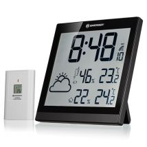Bresser horloge météo lcd temeotrend jc - noire