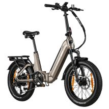 Bicicleta eléctrica plegable TTGO F7, batería de 48 V y 15 Ah, frenos de disco hidráulicos - color dorado - Nuevo