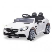 Mercedes-Benz SLC blanco 12V coche de pedales eléctrico para niños - Nuevo
