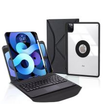 Etui clavier Bluetooth AZERTY pour Apple iPad 10.2 ( iPad 7 2019, iPad 8 2020, iPad 9 2021) - Accessoires tablette pochette XEPTIO