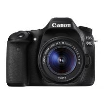 Canon EOS 80D + EF-S 18-55 IS STM Kit d'appareil-photo SLR 24,2 MP CMOS 6000 x 4000 pixels Noir
