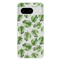 Coque en silicone - Compatible pour Google Pixel 8 - design feuilles de monstera
