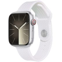 imoshion Bracelet tressé en silicone pour Apple Watch | 44/45/46/49 mm - Blanc