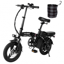 Vélo de ville électrique Honey Whale S6 Pneus 14 Moteur 250W Batterie 48V 10.4Ah