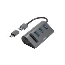 Hama 00200140 station d'accueil USB 3.2 Gen 1 (3.1 Gen 1) Type-A Anthracite, Noir