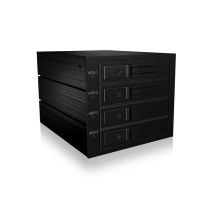 ICY BOX IB-564SSK 3x 5,25 Plateau de stockage de disques Noir