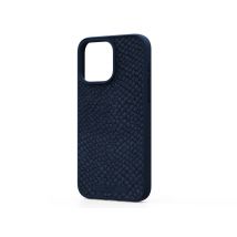 Njord byELEMENTS Salmon Leather Magsafe Case for iPhone 15 Pro Max, Bleu Apple iPhone 15 Pro Max
