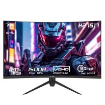 KTC H27S17 Moniteur de jeu 27 pouces 2560x1440 QHD 180Hz incurvé 1500R, Réponse de 1 ms, HDR10, Compatible FreeSync/G-Sync, USB 2.0, HDMI 2.0 et DP 