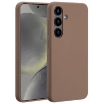 Accezz Coque Liquid Silicone avec MagSafe pour Samsung Galaxy S24 - Marron clair