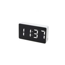 Petit Réveil - Horloge Numérique - Convient comme Réveil pour Enfants - Chambre à Coucher - Gradation Automatique - 3 Alarmes - Affichage Blanc - 