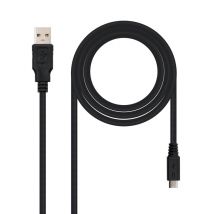 Nanocable 10.01.0503 cable USB USB 2.0 3 m USB A Micro-USB B Negro - Nuevo